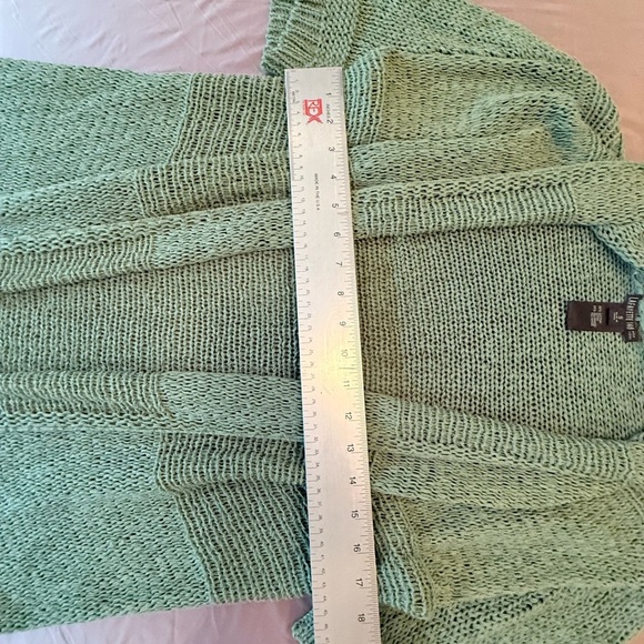 Lafayette 148 Green Short Sleeve Open Cardigan Sweater Size Small MSRP $598 - Picture 7 of 7
